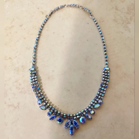Vintage Sparkly Crystal Necklace Sherman Vibe - Picture 6 of 16